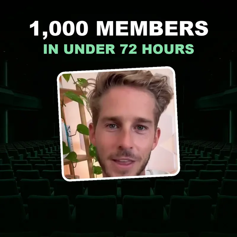 1,000 into a Skool community in under 72 hours case study