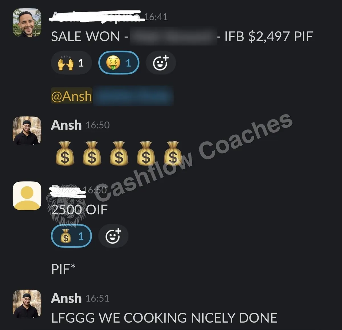 SALE WON. $2,497 paid in full.